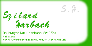 szilard harbach business card
